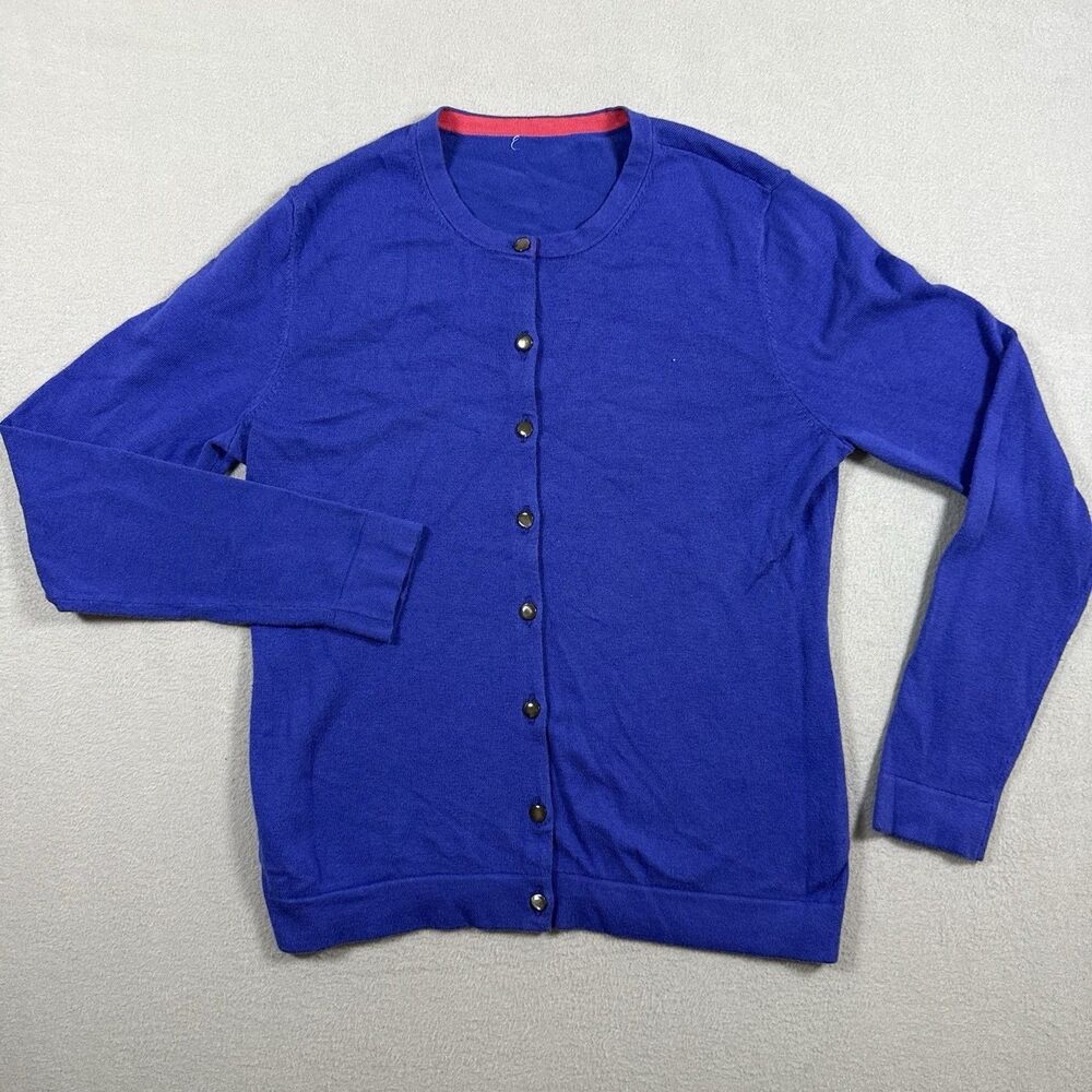 J. McLaughlin Cardigan Sweater Women's Royal Blue Button Front Long Sleeve